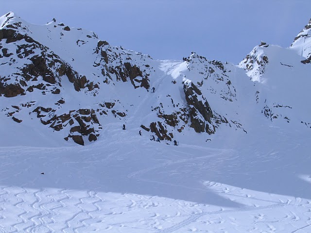 Col Wildgratscharte (3168 m) - versant est descendu